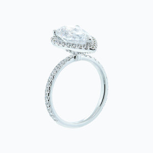 
          
          Load image into Gallery viewer, Netta GIA Diamond Pear Halo Pave Diamonds Ring
          
          