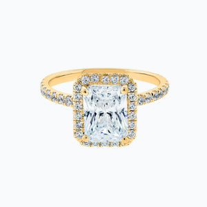 
          
          Load image into Gallery viewer, Nonee Radiant Halo Pave Diamonds Ring
          
          