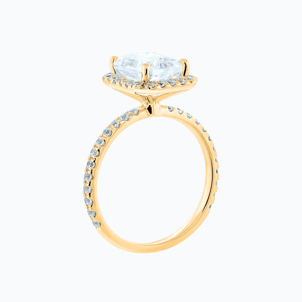 
          
          Load image into Gallery viewer, Nonee Radiant Halo Pave Diamonds Ring 14K Yellow Gold
          
          