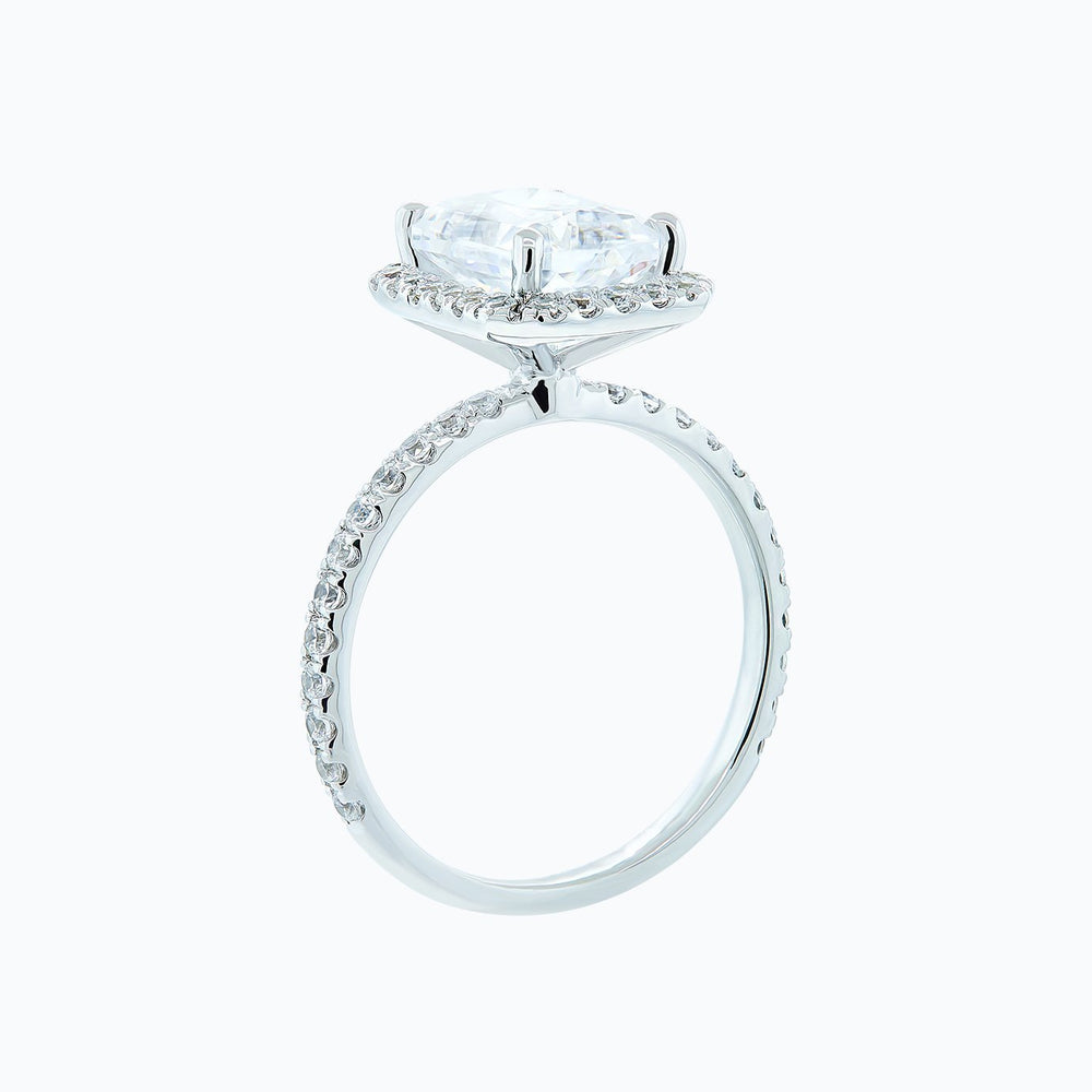 
          
          Load image into Gallery viewer, Nonee Lab Created Diamond Radiant Halo Pave Ring
          
          