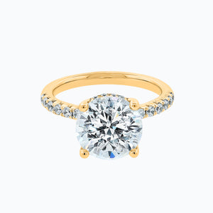 
          
          Load image into Gallery viewer, Amalia Round Pave Diamonds Ring 14K Yellow Gold
          
          