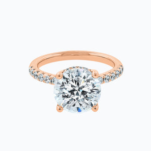 
          
          Load image into Gallery viewer, Amalia Round Pave Diamonds Ring 14K Rose Gold
          
          
