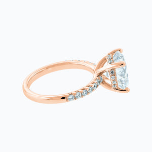 
          
          Load image into Gallery viewer, Amalia Lab Created Diamond Round Pave Diamonds Rose Gold Ring
          
          