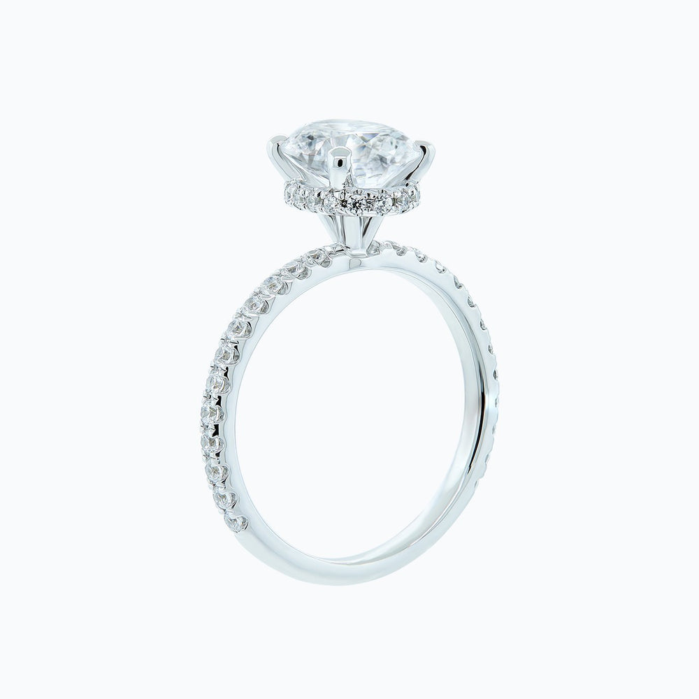 
          
          Load image into Gallery viewer, Alessia Lab Created Diamond Oval Pave Diamonds Platinum Ring
          
          