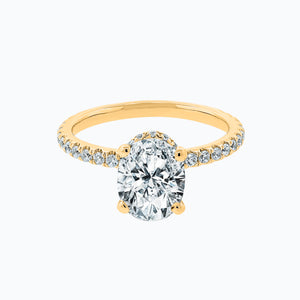 
          
          Load image into Gallery viewer, Alessia Oval Pave Diamonds Ring 14K Yellow Gold
          
          
