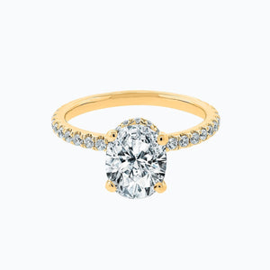 
          
          Load image into Gallery viewer, Alessia Lab Created Diamond Oval Pave Diamonds Yellow Gold Ring
          
          