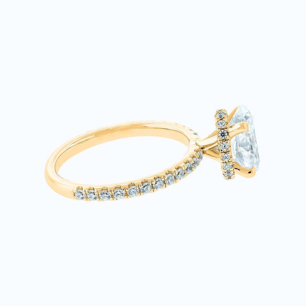 
          
          Load image into Gallery viewer, Alessia Lab Created Diamond Oval Pave Diamonds Yellow Gold Ring
          
          