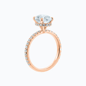 
          
          Load image into Gallery viewer, Alessia Oval Pave Diamonds Ring 14K Rose Gold
          
          