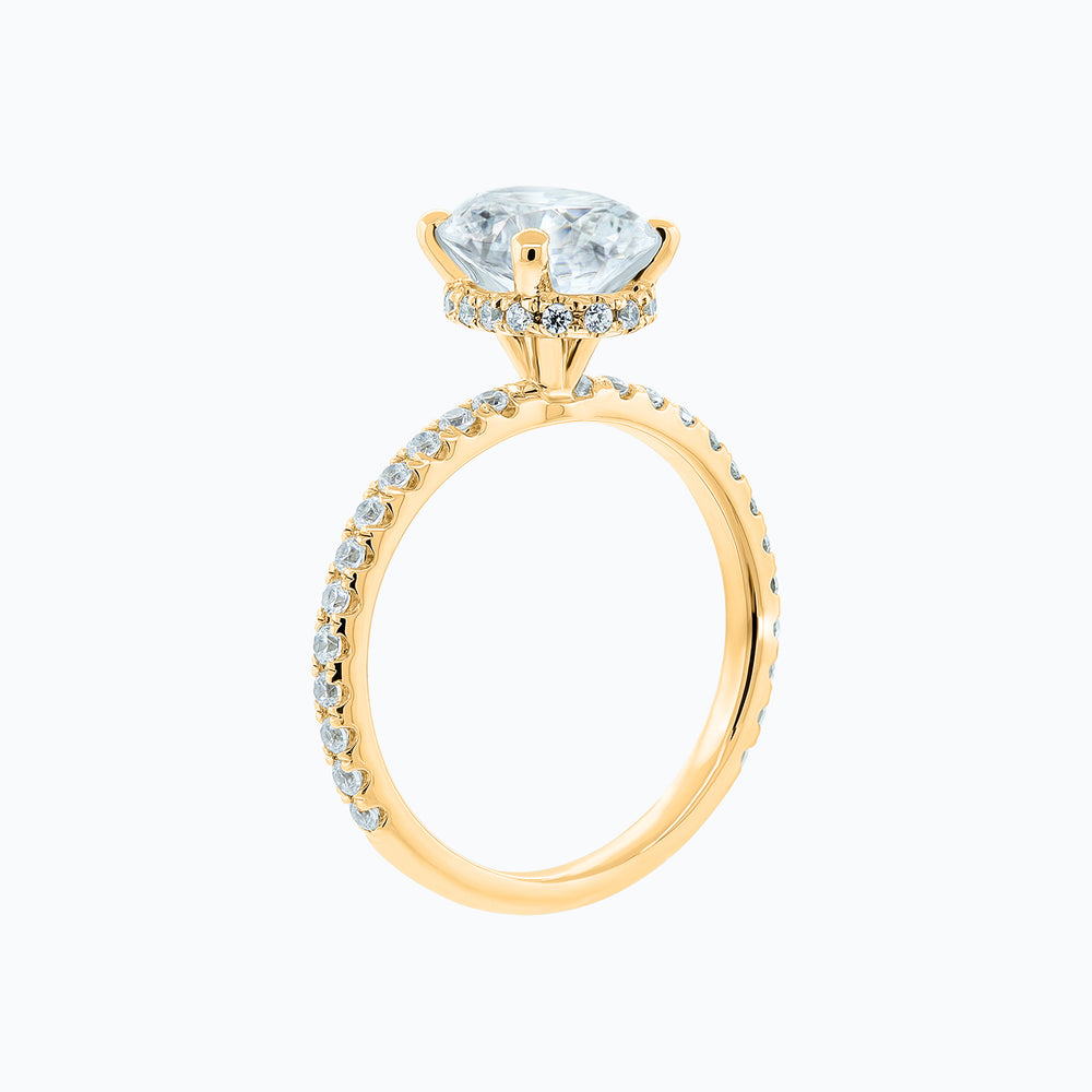 
          
          Load image into Gallery viewer, Alessia Oval Pave Diamonds Ring 14K Yellow Gold
          
          