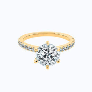 
          
          Load image into Gallery viewer, Agata Round Pave Diamonds Ring 18K Yellow Gold
          
          