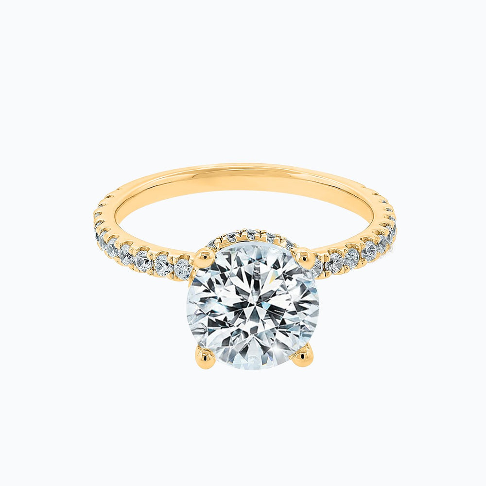 
          
          Load image into Gallery viewer, Adeline Moissanite Round Pave Diamonds Ring
          
          
