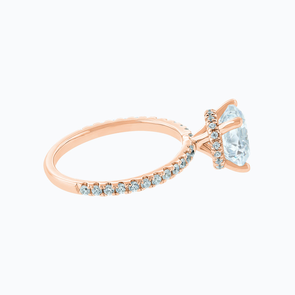 
          
          Load image into Gallery viewer, Adeline Round Pave Diamonds Ring 14K Rose Gold
          
          