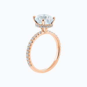 
          
          Load image into Gallery viewer, Adeline Round Pave Diamonds Ring 14K Rose Gold
          
          
