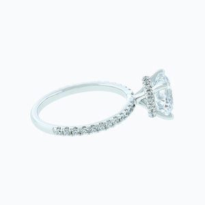 
          
          Load image into Gallery viewer, Adeline Round Pave Diamonds Ring Platinum
          
          