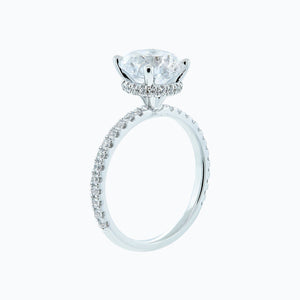 
          
          Load image into Gallery viewer, 1.75ct Adeline Lab Diamond Round Pave Diamonds 18k White Gold Ring
          
          