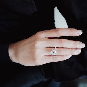 
          
          Load image into Gallery viewer, Adeline Lab Created Diamond Round Pave Diamonds Ring
          
          