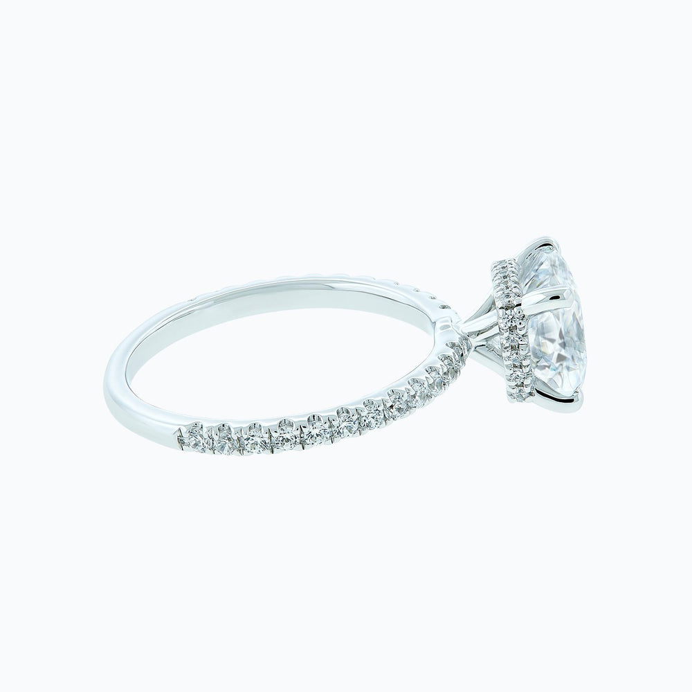 
          
          Load image into Gallery viewer, Adalia Lab Created Diamond Cushion Pave Diamonds 18k White Gold Ring
          
          