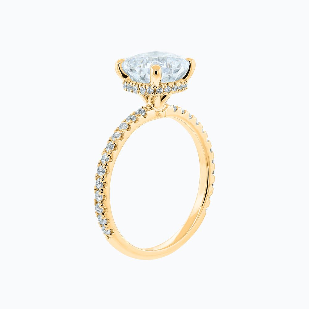 
          
          Load image into Gallery viewer, Adalia Cushion Pave Diamonds Ring 14K Yellow Gold
          
          