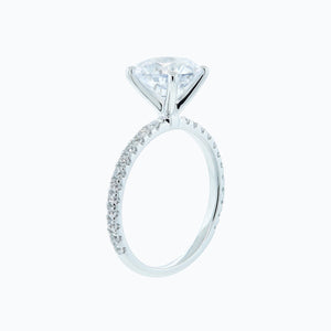 
          
          Load image into Gallery viewer, 3.50ct Ariel Lab Diamond Round Pave Diamonds 18k White Gold Ring
          
          
