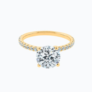 
          
          Load image into Gallery viewer, Ariel Round Pave Diamonds Ring 18K Yellow Gold
          
          