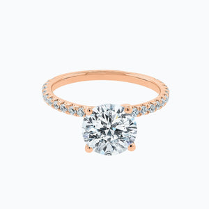 
          
          Load image into Gallery viewer, Ariel Round Pave Diamonds Ring 18K Rose Gold
          
          