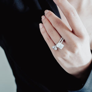 
          
          Load image into Gallery viewer, Elina Moissanite Radiant Pave Diamonds Ring
          
          