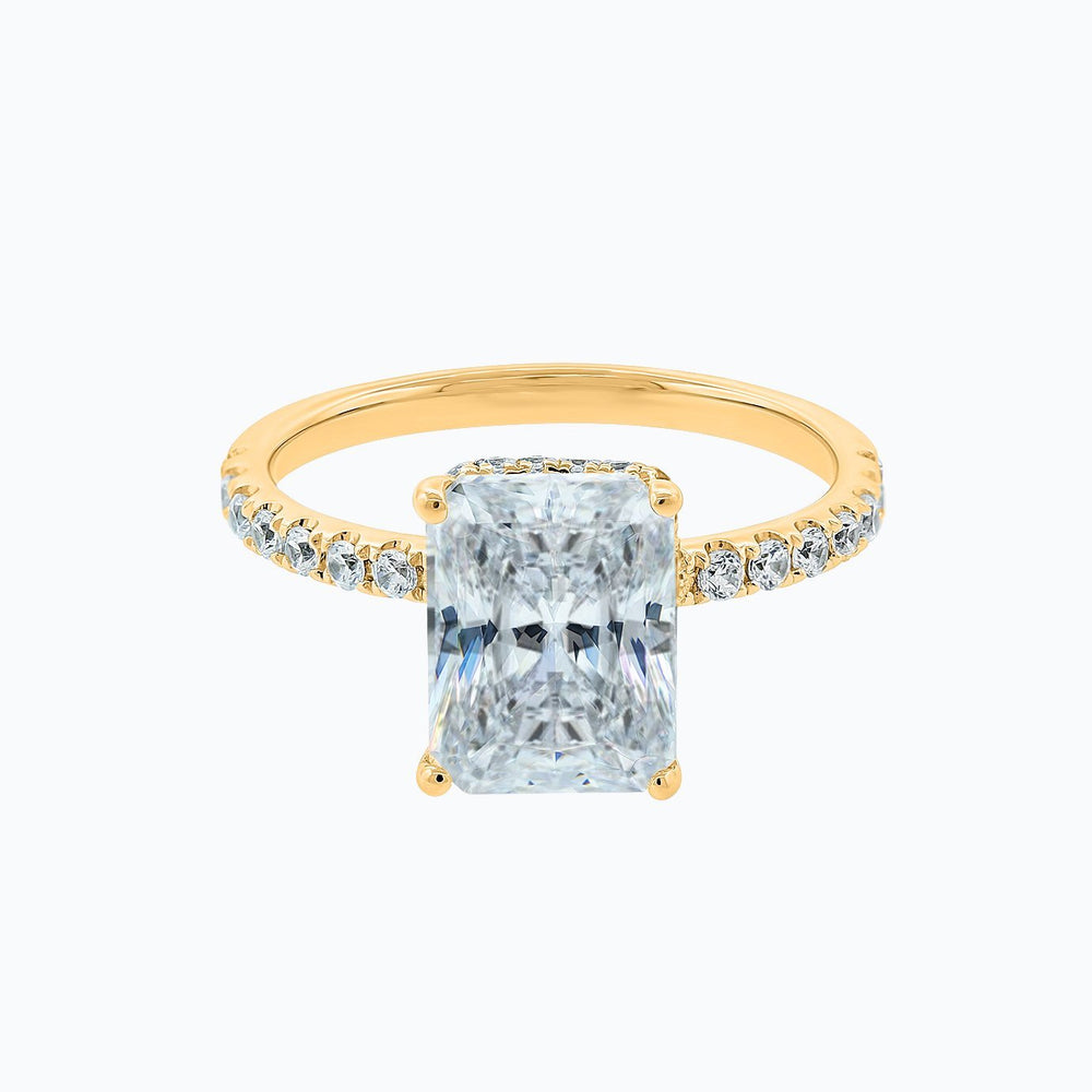 
          
          Load image into Gallery viewer, Elina Lab Created Diamond Radiant Pave Diamonds White Gold Ring
          
          