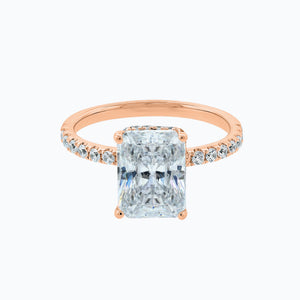
          
          Load image into Gallery viewer, Elina Radiant Pave Diamonds Ring 14K Rose Gold
          
          