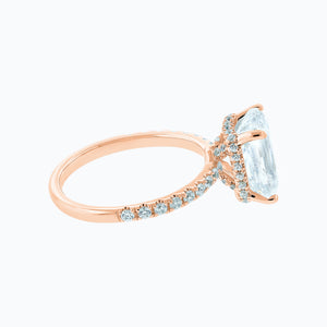 
          
          Load image into Gallery viewer, Elina Radiant Pave Diamonds Ring 14K Rose Gold
          
          