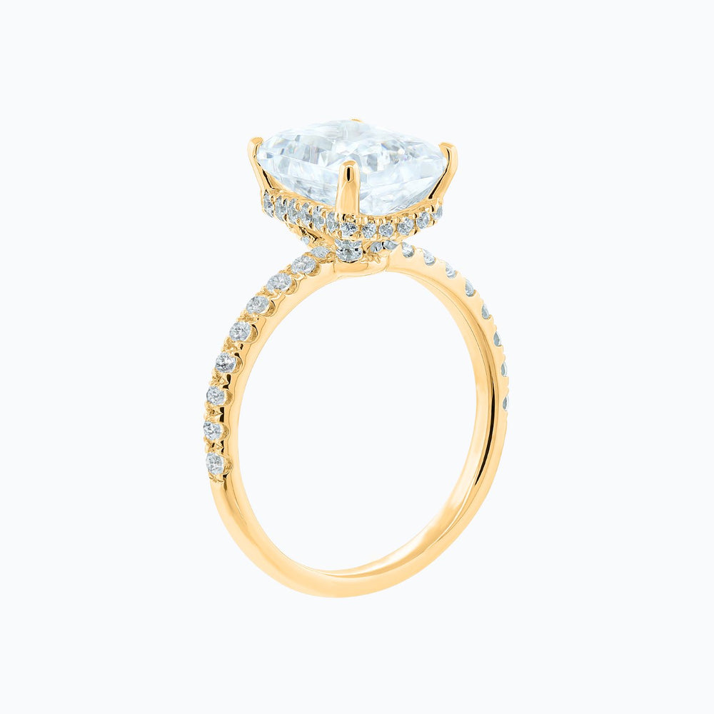 
          
          Load image into Gallery viewer, Elina Moissanite Radiant Pave Diamonds Yellow Gold Ring
          
          