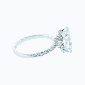 
          
          Load image into Gallery viewer, Elina Radiant Pave Diamonds 18k White Gold Semi Mount Engagement Ring
          
          