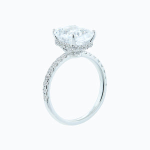 
          
          Load image into Gallery viewer, 1.80ct Elina Moissanite Radiant Pave Diamonds 18k White Gold Ring
          
          