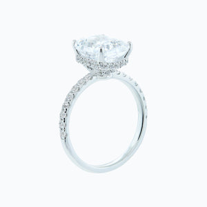 
          
          Load image into Gallery viewer, 1.50ct Elina Lab Created Diamond Radiant Pave Diamonds 18k White Gold Ring
          
          
