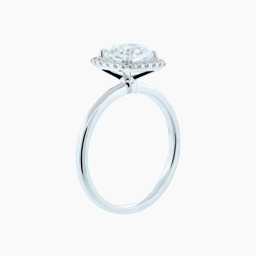 
          
          Load image into Gallery viewer, Linda Moissanite Cushion Diamonds Halo White Gold Ring
          
          
