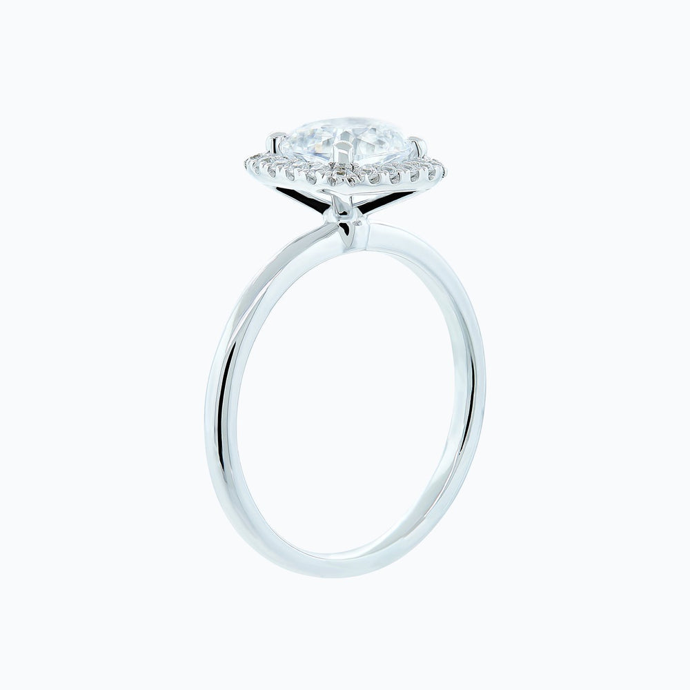 
          
          Load image into Gallery viewer, Linda Cushion Diamonds Halo Ring 18K White Gold
          
          
