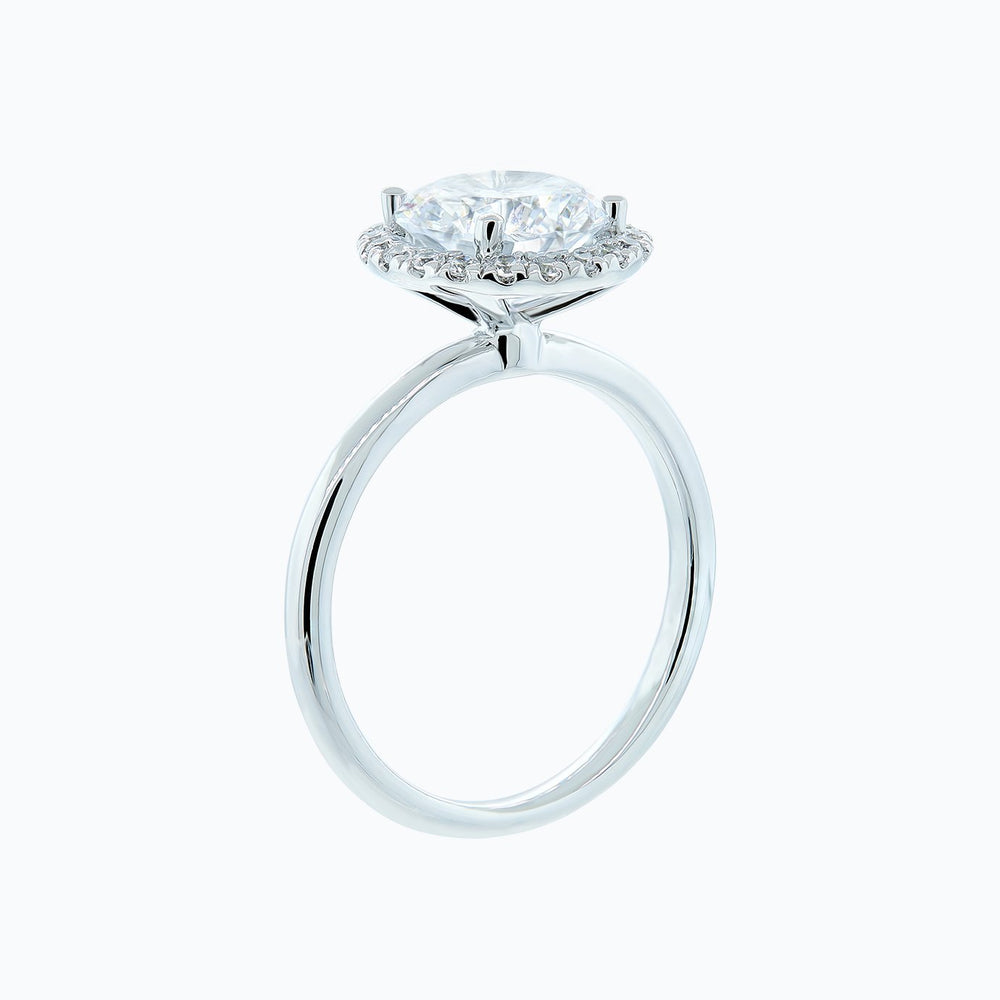 
          
          Load image into Gallery viewer, 1.00ct Linn Lab Diamonds Round Halo Solitaire 18k White Gold Ring
          
          