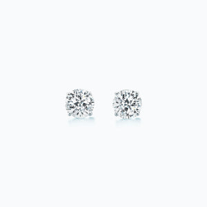 
          
          Load image into Gallery viewer, Moissanite Stud Earrings White Gold Solitaire Diamond ARIJEI New York
          
          